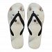 White Husky Puppy Flip Flops For Women- Free Shipping - Women's Flip Flops - Black - White Husky Flip Flops For Women- Free Shipping / Large (US 9-10 /EU 40-41)