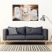 White Persian Cat Print- 5 Piece Framed Canvas- Free Shipping - 3 Piece Framed Canvas - White Persian Cat Print- 3 Piece Framed Canvas- Free Shipping / Framed