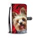 Yorkshire Terrier On Red Print Wallet Case- Free Shipping - iPhone X