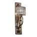 WGL-8579-10-GROP-NCKL-GU24 - Justice Design - Victoria 1-Light Wall Sconce Tall GRCP: Grid Pattern with Opal Glass Brushed Nickel FinishCylinder/Flat Rim - Wire Glass