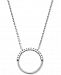 Michael Kors Women's Custom Kors Sterling Silver Pave Ring Starter Necklace