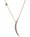 Rachel Rachel Roy Gold-Tone Pave Star & Crescent Pendant Necklace, 18" + 2" extender