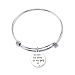 Unwritten "You Are the Ying to My Yang" Charm Bangle Bracelet, 8" Length, 2.25" Diameter