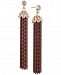 lonna & lilly Two-Tone Crystal & Chain Tassel Linear Drop Earrings