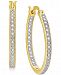 Diamond Hoop Earrings (1/2 ct. t. w. ) in 18K Gold over Sterling Silver, 18K Rose Gold over Sterling Silver or Sterling Silver