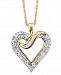 Diamond Heart Necklace in 14k White Gold or 14K Gold (1/2 ct. t. w. )