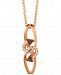 Le Vian Chocolatier Diamond Abstract 18" Pendant Necklace (1/8 ct. t. w. ) in 14k Rose Gold