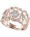 Effy Diamond Filigree Floral Ring (1/2 ct. t. w. ) in 14k Gold or Rose Gold