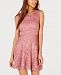 City Studios Juniors' Glitter Lace Fit & Flare Dress, Created for Macy's