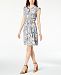 Monteau Petite Printed Belted Shirtdress, Created for Macy's