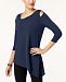 Alfani Petite Asymmetrical Cold-Shoulder Top, Created for Macy's