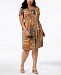 Ny Collection Plus & Petite Plus Size Printed Fit & Flare Dress