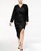 Monif C. Trendy Plus Size Asymmetrical Faux-Wrap Dress