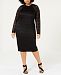 City Studios Trendy Plus Size Lace-Sleeve Bodycon Dress