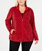 Karen Scott Plus Size Plaid Zip-Front Casual Jacket, Created for Macy's