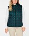 Karen Scott Plus Size Plaid Puffer Vest, Created for Macy's