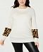 Planet Gold Trendy Plus Size Faux-Fur Trimmed Sweater