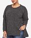 Rachel Rachel Roy Trendy Plus Size Side-Zip Sweater