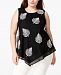 Alfani Plus Size Embroidered Mesh Top, Created for Macy's