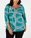 Jm Collection Plus Size Printed Top, Created for Macy's