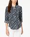 Ny Collection Petite Printed Utility Top
