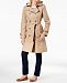 London Fog Hooded Double-Breasted Trench Coat