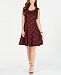 Nine West Sequined Lace Fit & Flare Dress, Created for Macy's