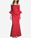 Betsy & Adam Off-The-Shoulder Scuba Gown