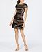 Vince Camuto Sequin-Striped Shift Dress
