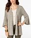 Style & Co Flared-Sleeve Open-Front Cardigan, Created for Macy's