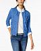 Charter Club Long-Sleeve Floral-Applique Cardigan, Created for Macy's