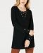 Style & Co Lace-Up Tunic Sweater, Created for Macy's