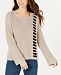 Style & Co Velvet Lace-Up Sweater, Created for Macy's