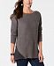 Style & Co Cable-Trimmed High-Low Tunic Sweater, Created for Macy's