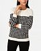 Charter Club Plaid Houndstooth Sweater, Created for Macy's