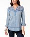 Style & Co Embroidered Top, Created for Macy's