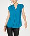 I. n. c. Inverted-Pleat V-Neck Top, Created for Macy's
