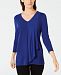Alfani Layered-Look Draped-Front Top, Created for Macy's