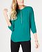 Jm Collection Pleated-Back Blouse, Created for Macy's