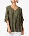 Style & Co Ruffled Lace-Up Top, Created for Macy's