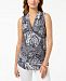 Charter Club Printed Sleeveless Top, Created for Macy's