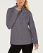 32 Degrees Fleece Quilted Funnel-Neck Top