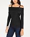 Thalia Sodi Lace-Up Off-The-Shoulder Sweater, Created for Macy's