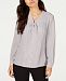 Anne Klein Bow-Neck Button-Front Blouse, Created for Macy's