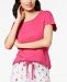 Charter Club Cotton Short-Sleeve Soft Knit Pajama Top, Created for Macy's