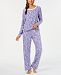 Charter Club Petite Thermal Fleece Pajama Set, Created for Macy's
