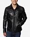 Perry Ellis Men's Full-Zip Leather Jacket, Created for Macy's