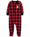 Carter's Toddler Boys Buffalo-Check Footed Fleece Pajamas