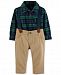 Carter's Baby Boys Plaid Cotton Bodysuit, Pants & Suspenders Set