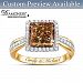 Sweet As Chocolate 18K Gold Plated Diamonesk Personalized Women's Ring